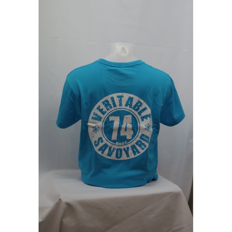 T-Shirt - Véritable Haut-Savoyard - Bleu turquoise